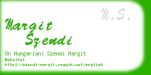 margit szendi business card